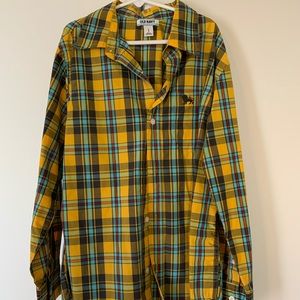 Boys Large Plaid Button up Shirt